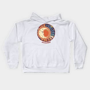 Moon Child - Retro Moon and Stars Kids Hoodie